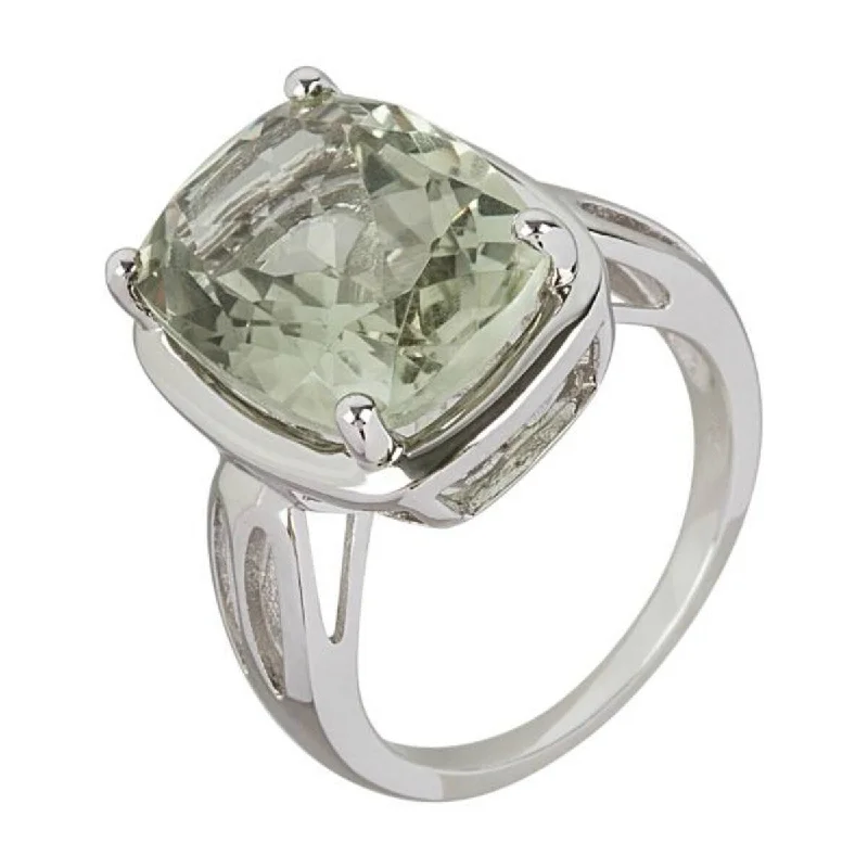 Malachite Gemstone Rings with a Marble - like Pattern925 Sterling Silver Green Amethyst Ring