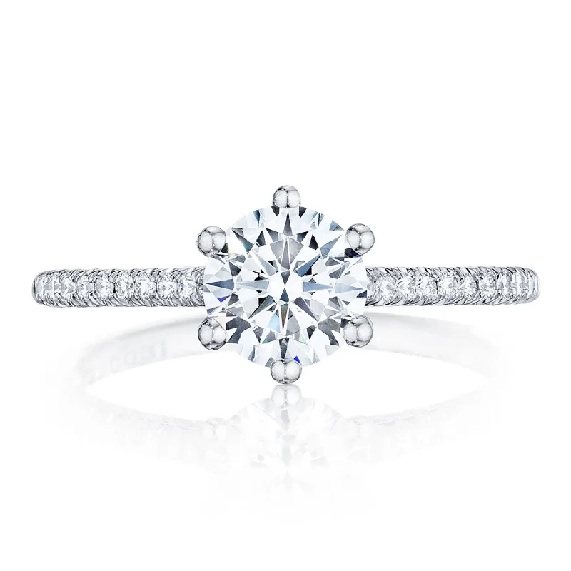 Three - Stone Diamond Rings with Princess - Cut DiamondsRound Solitaire Engagement Ring