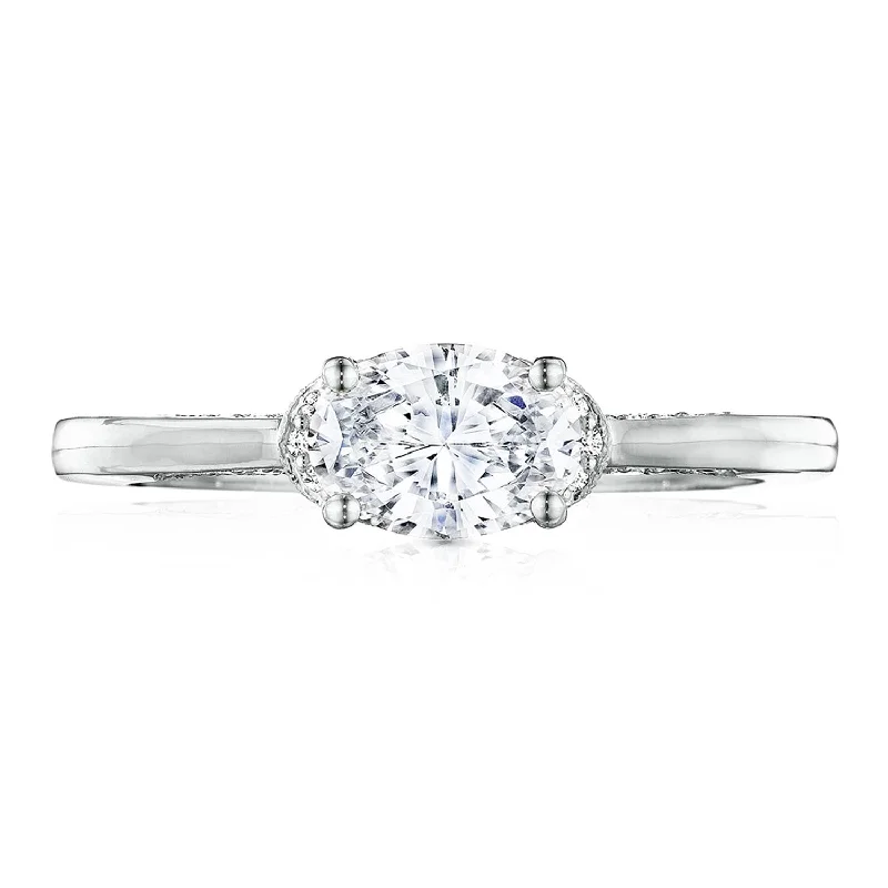 Diamond Rings with a Cathedral Setting for a Classic LookOval Solitaire Engagement Ring