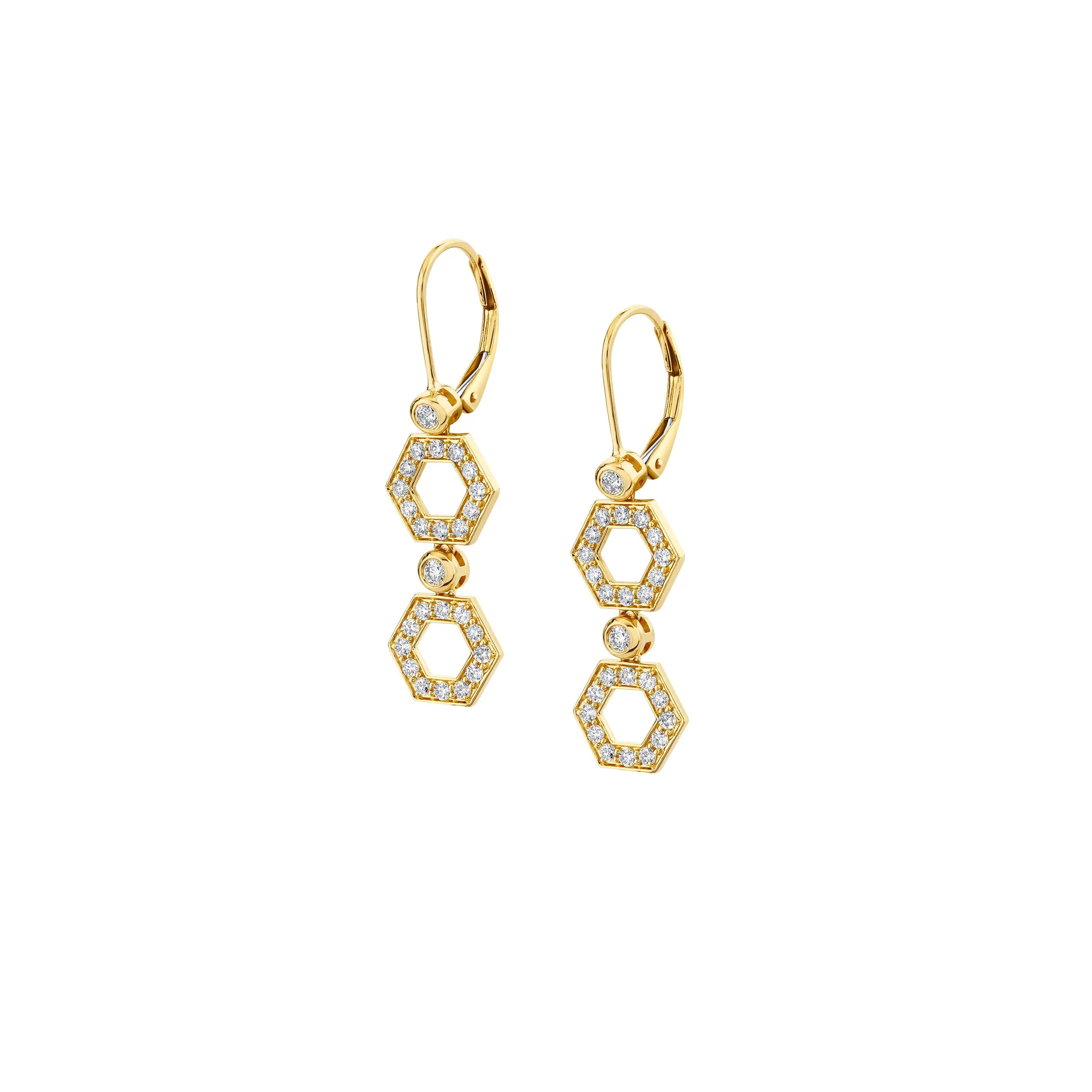 Pavé Hex Short Infinity Earrings ER517