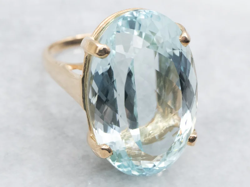 Moonstone Gemstone Rings with a Mysterious SheenAquamarine Solitaire Cocktail Ring