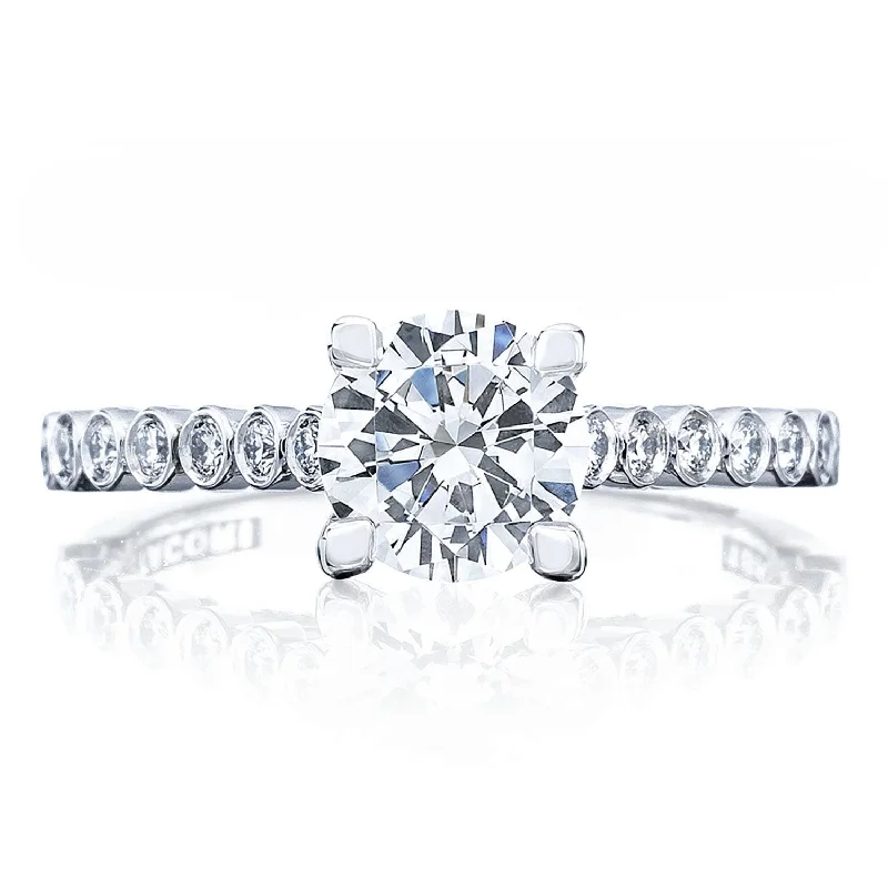 Diamond Rings with a Cathedral Setting for a Classic LookRound Solitaire Engagement Ring