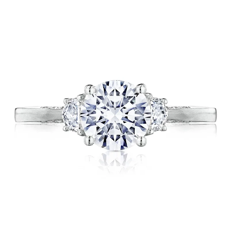 Vintage - Inspired Diamond Rings with Filigree WorkRound 3-Stone Engagement Ring