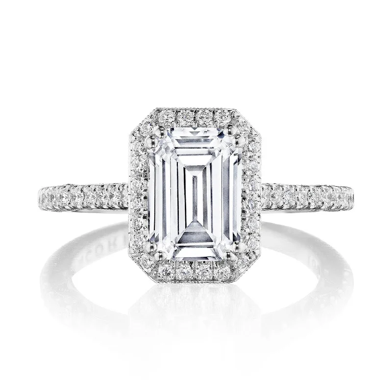 Diamond Rings with a Bezel - Set Center Stone for DurabilityEmerald Bloom Engagement Ring