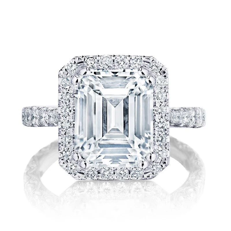 Diamond Rings with a Split - Shank Design for Added ComfortEmerald Bloom Engagement Ring