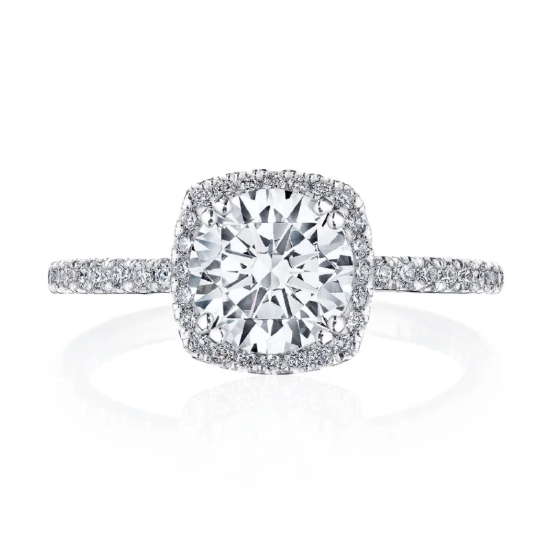 Custom - Designed Diamond Rings with Personalized EngravingsCushion Bloom Engagement Ring