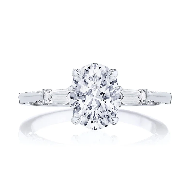 Diamond Rings with a Cathedral Setting for a Classic LookOval 3-Stone Engagement Ring