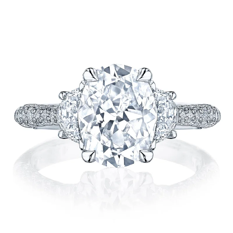 Diamond Rings with a Cathedral Setting for a Classic LookOval 3-Stone Engagement Ring