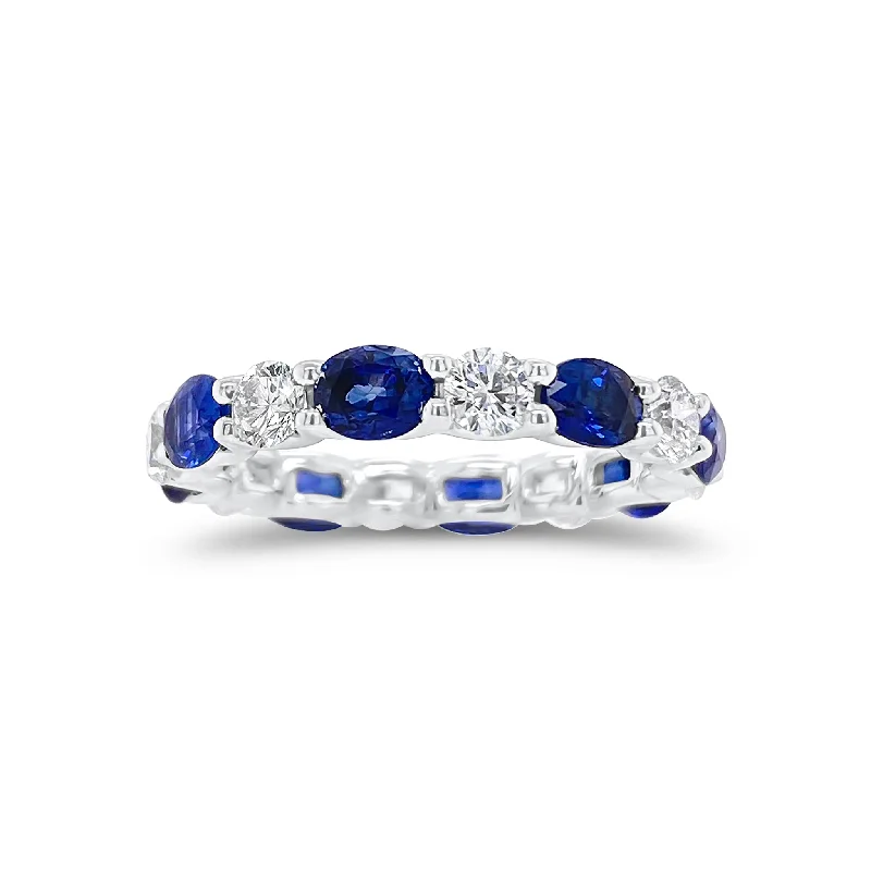 Alexandrite Gemstone Rings with a Chameleon - like Color ChangeSapphire & Diamond Eternity Ring