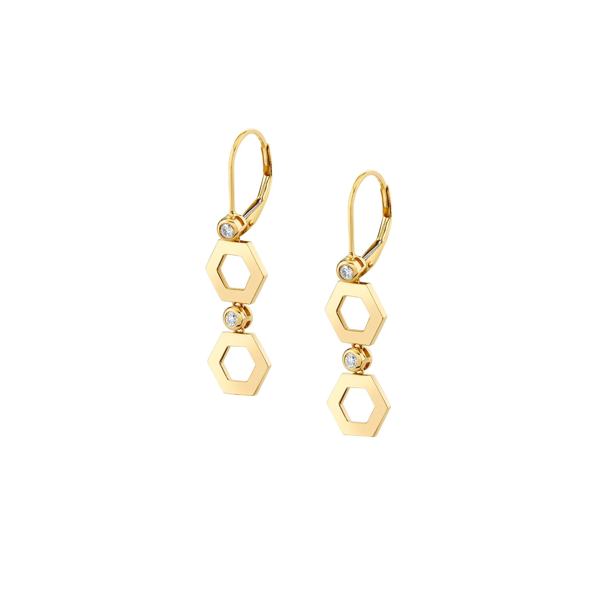 Plain Hex Short Infinity Earrings ER516