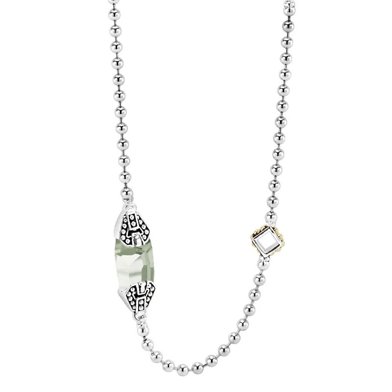 Aquamarine Gemstone Rings with a Nautical - Themed SettingCaviar Color Six Station Prasiolite Necklace