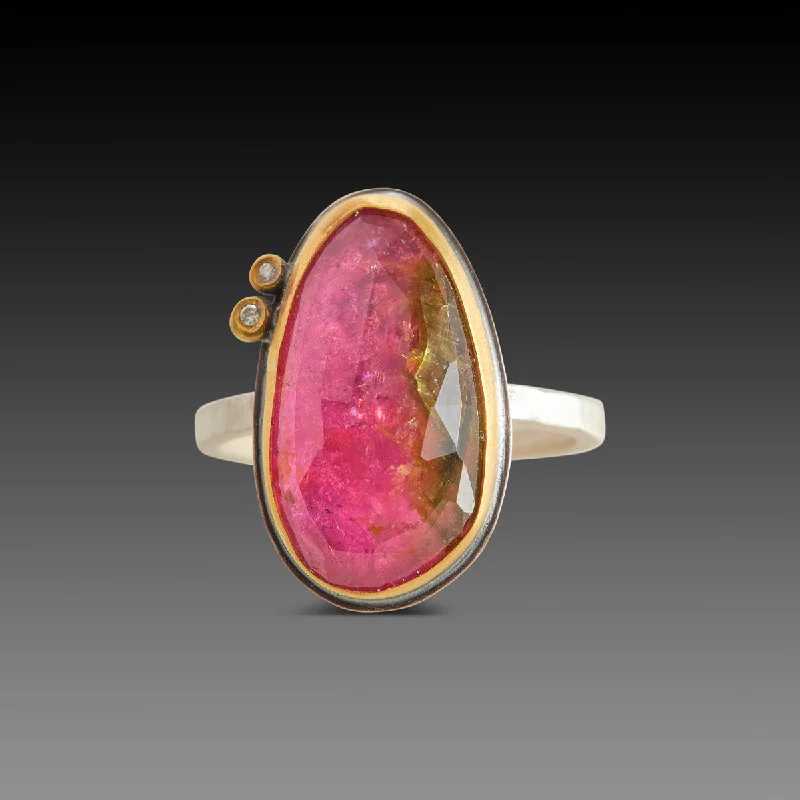 Ruby Gemstone Rings with Intricate Gold Filigree SettingsWatermelon Tourmaline Ring