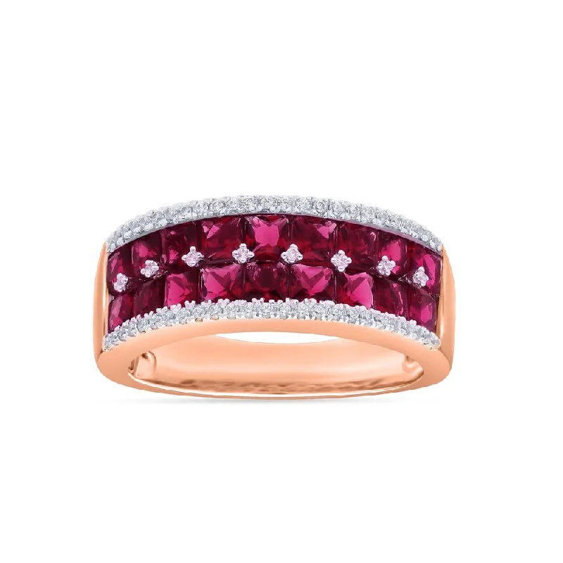 Tourmaline Gemstone Rings in a Multicolor Array14K 0.24CT DIAMOND RUBY RING