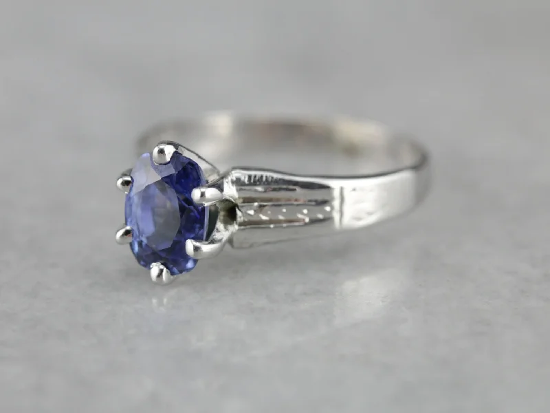 Alexandrite Gemstone Rings with a Chameleon - like Color ChangeBright Blue Sapphire Solitaire Ring