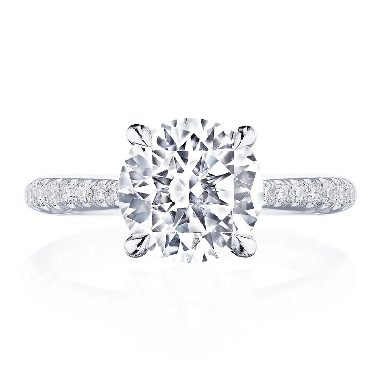 Diamond Rings with a Cathedral Setting for a Classic LookRound Solitaire Engagement Ring