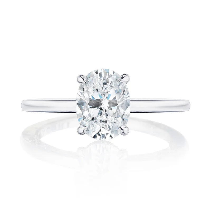 Three - Stone Diamond Rings with Princess - Cut DiamondsOval Solitaire Engagement Ring