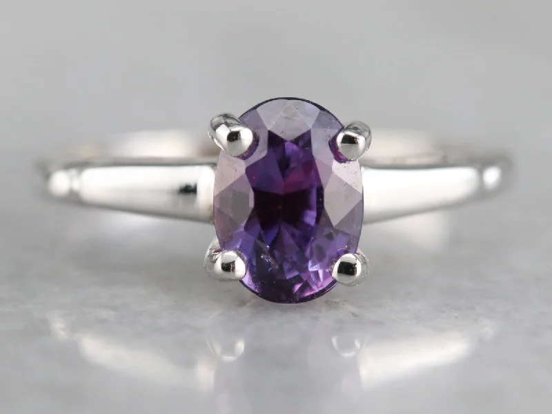 Turquoise Gemstone Rings with Native American - Inspired PatternsPurple Sapphire Solitaire Ring