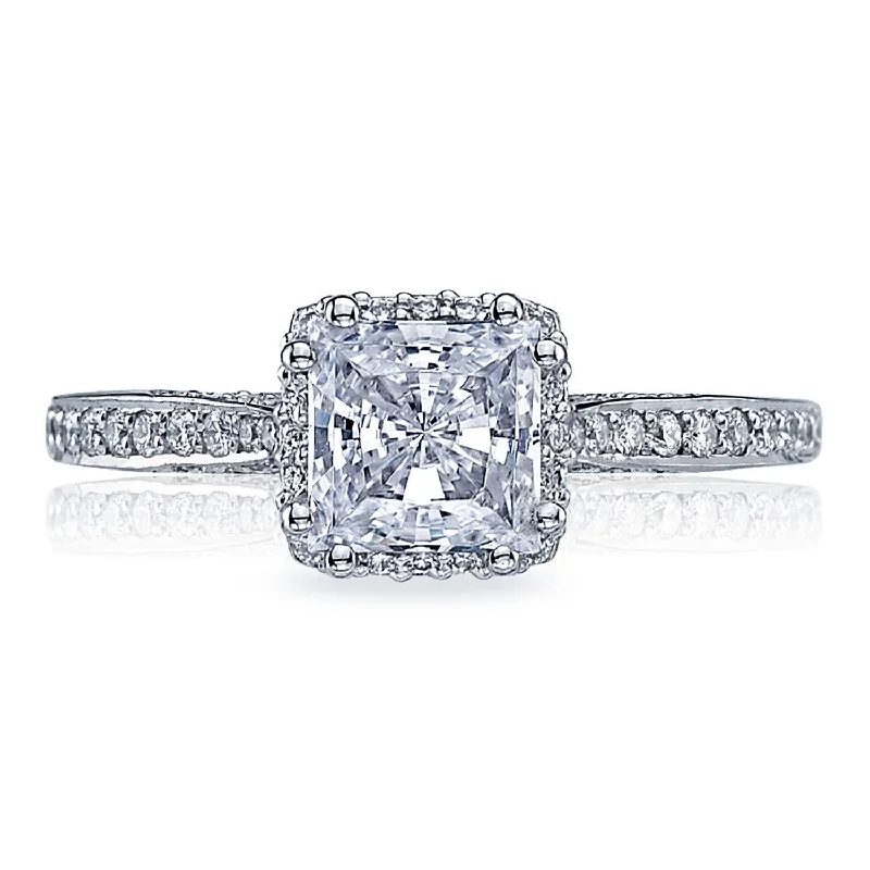 Art Deco - Style Diamond Rings with Geometric PatternsPrincess Bloom Engagement Ring