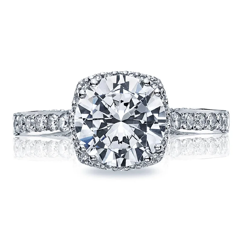 Art Deco - Style Diamond Rings with Geometric PatternsRound with Cushion Bloom Engagement Ring