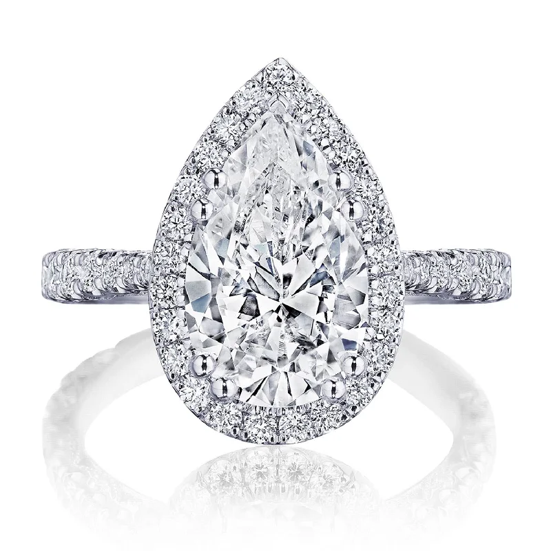 Custom - Designed Diamond Rings with Personalized EngravingsPear Bloom Engagement Ring