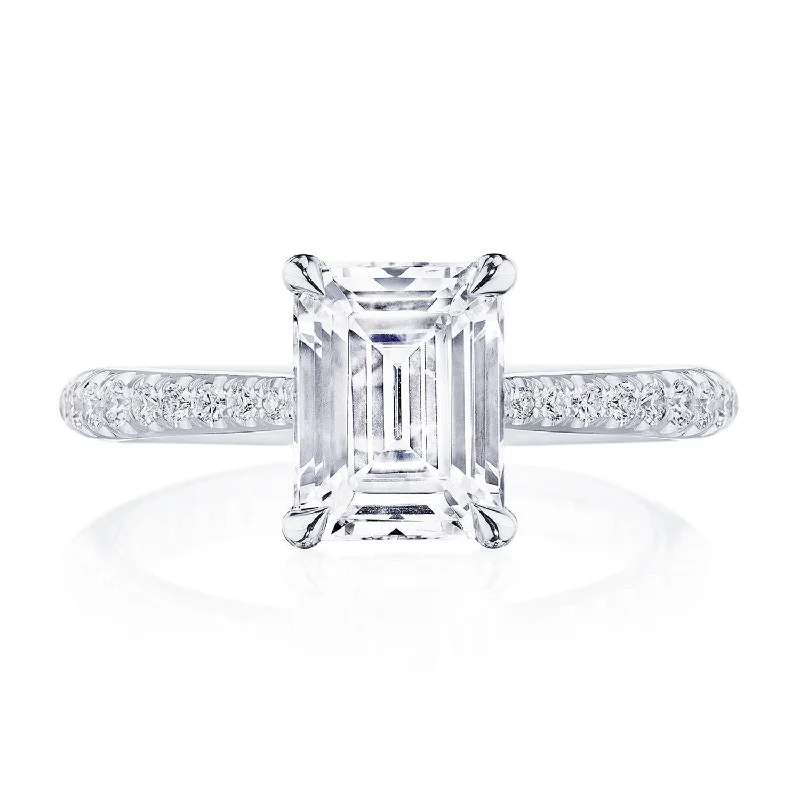 Art Deco - Style Diamond Rings with Geometric PatternsEmerald Solitaire Engagement Ring