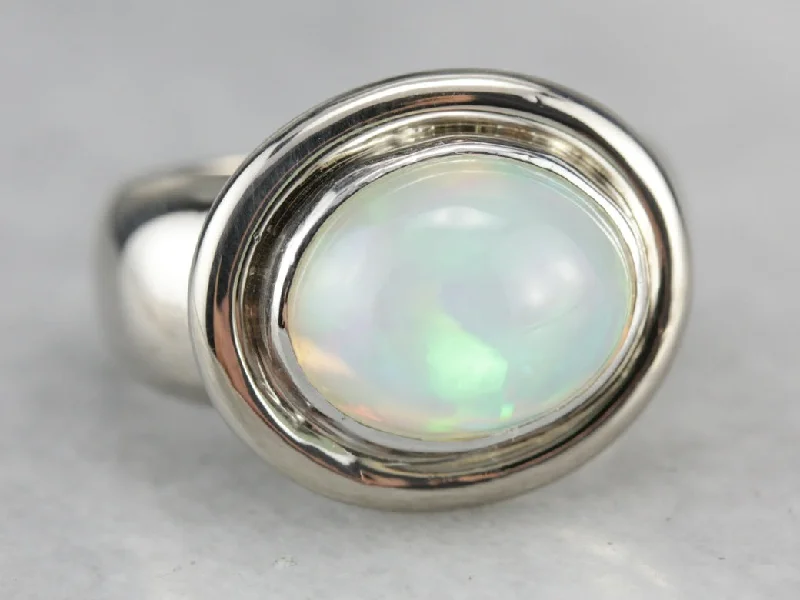 Moonstone Gemstone Rings with a Mysterious SheenOpal Statement Ring