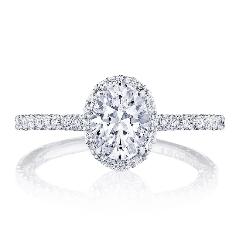 Art Deco - Style Diamond Rings with Geometric PatternsOval Bloom Engagement Ring