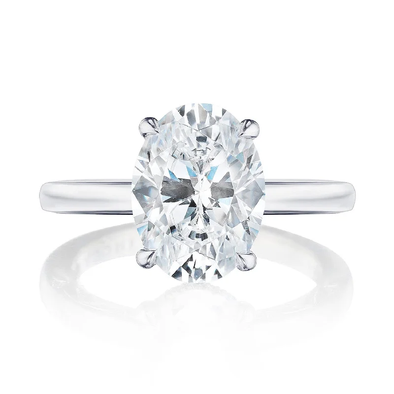 Diamond Rings with a Cathedral Setting for a Classic LookOval Solitaire Engagement Ring