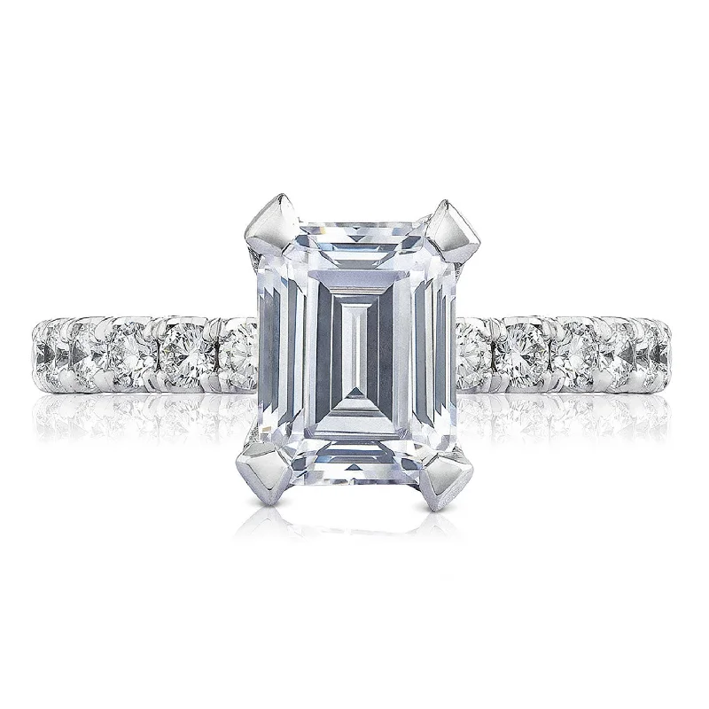 Diamond Rings with a Split - Shank Design for Added ComfortEmerald Solitaire Engagement Ring