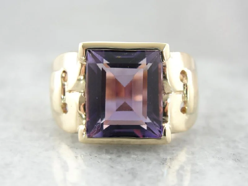 Opal Gemstone Rings with a Rainbow - Hued Play of ColorClassically Refined Yet Bold Amethyst Ring for Him or Her