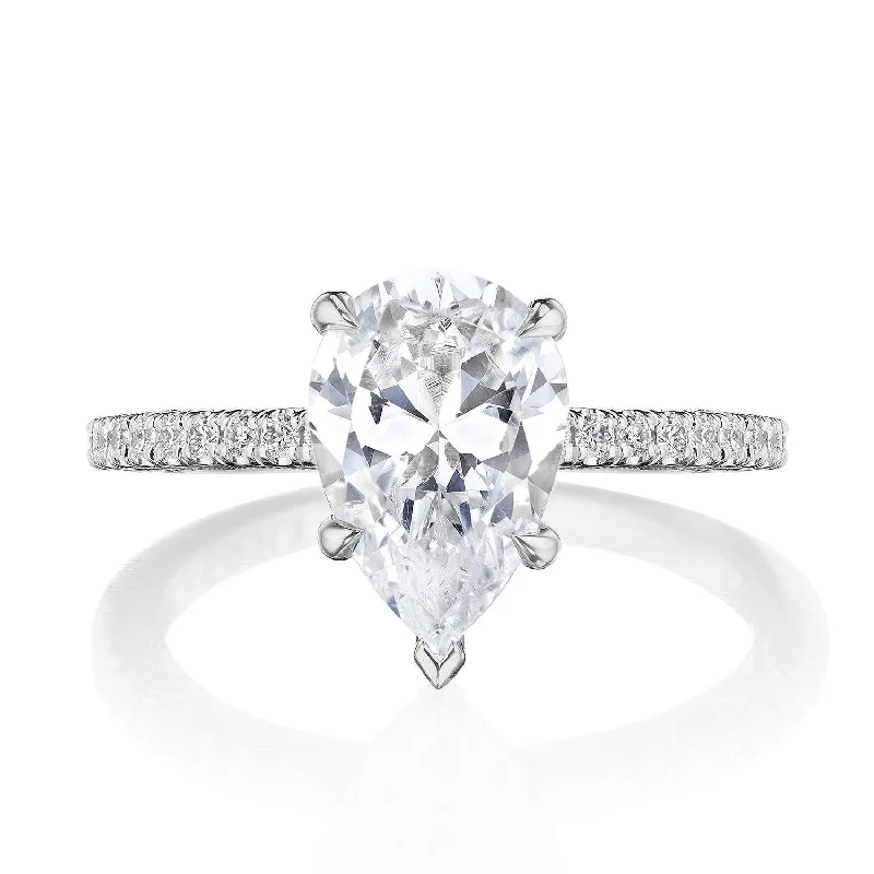 Diamond Rings with a Split - Shank Design for Added ComfortPear Solitaire Engagement Ring