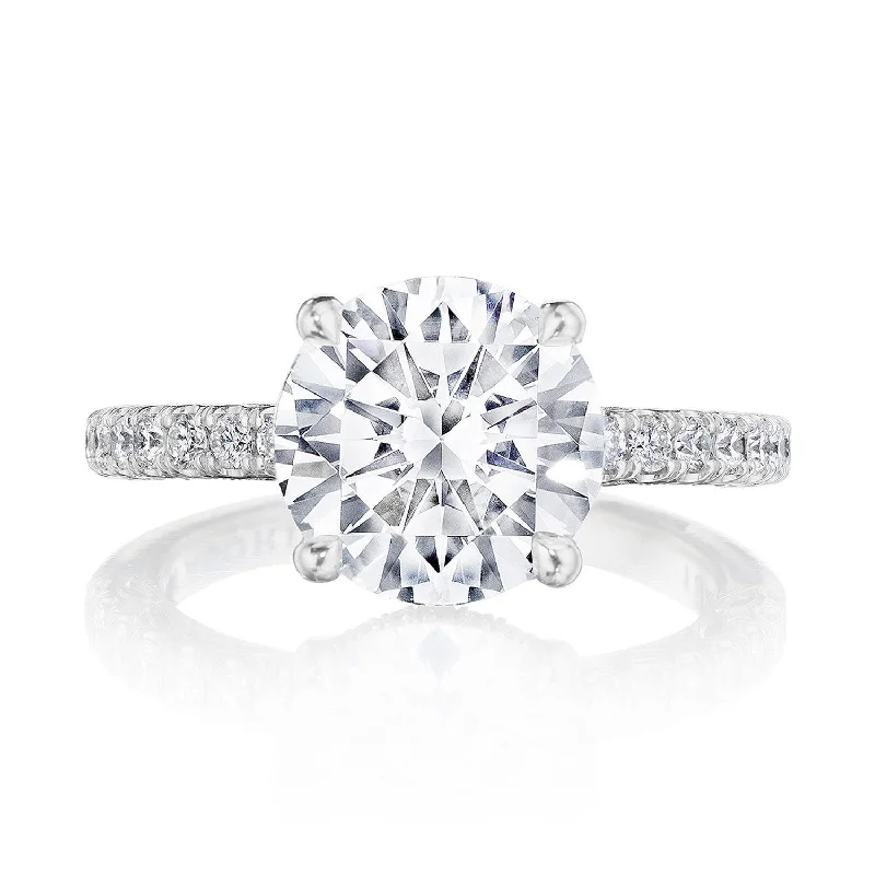 Solitaire Diamond Rings in Platinum SettingsRound Solitaire Engagement Ring