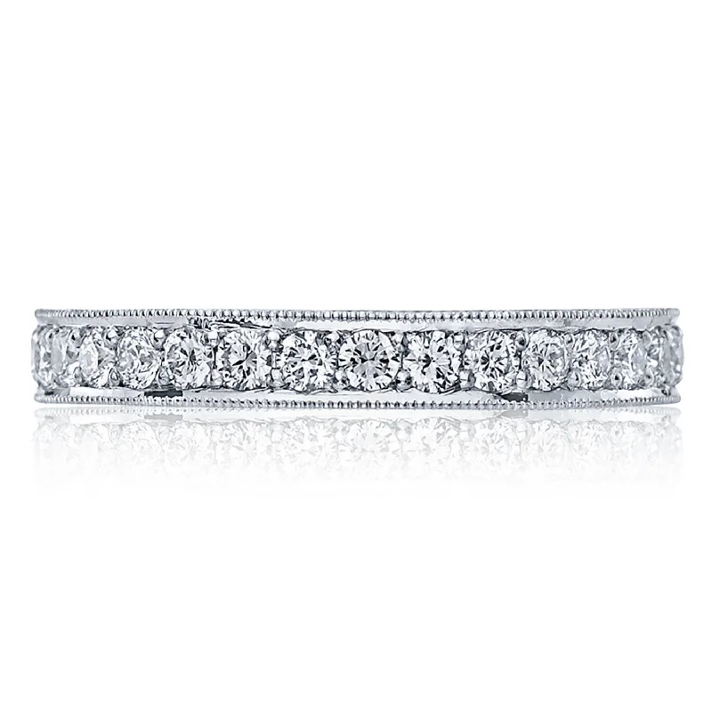 Three - Stone Diamond Rings with Princess - Cut DiamondsPavé Diamond Wedding Band