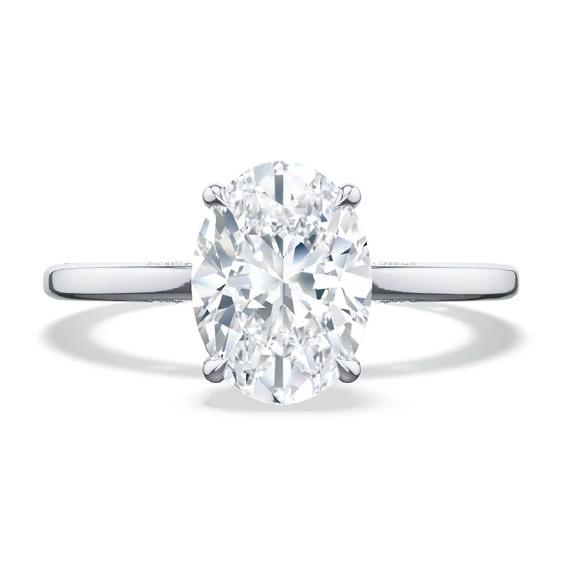 Three - Stone Diamond Rings with Princess - Cut DiamondsOval Solitaire Engagement Ring