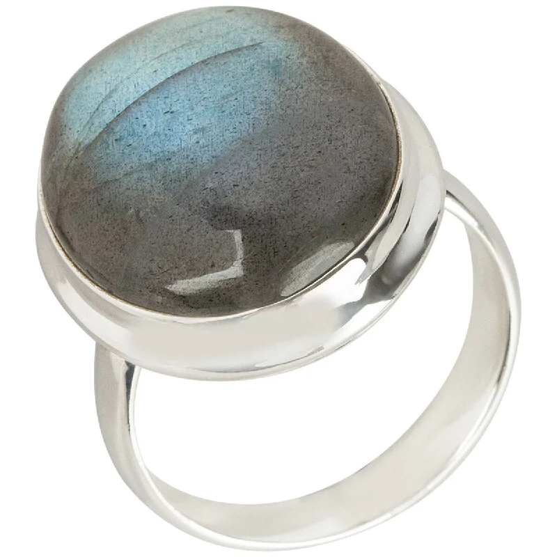 Tanzanite Gemstone Rings with Platinum Milgrain Detailing925 Sterling Silver Labradorite Gemstone Solitaire Ring