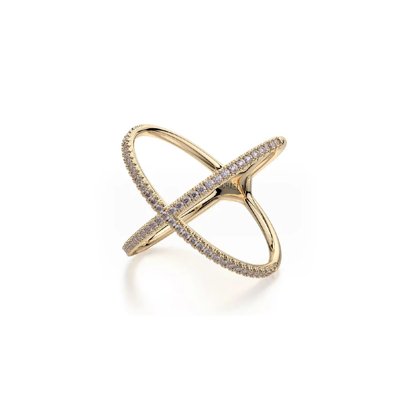 Open Criss Cross Diamond Ring F280-YG4