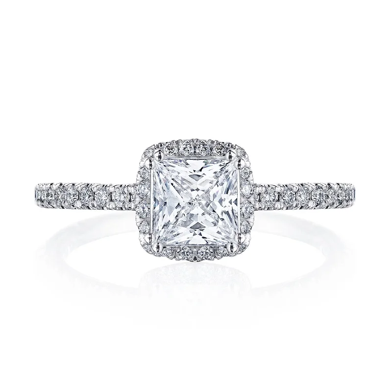 Men's Diamond Rings with a Simple and Masculine DesignPrincess with Cushion Bloom Engagement Ring