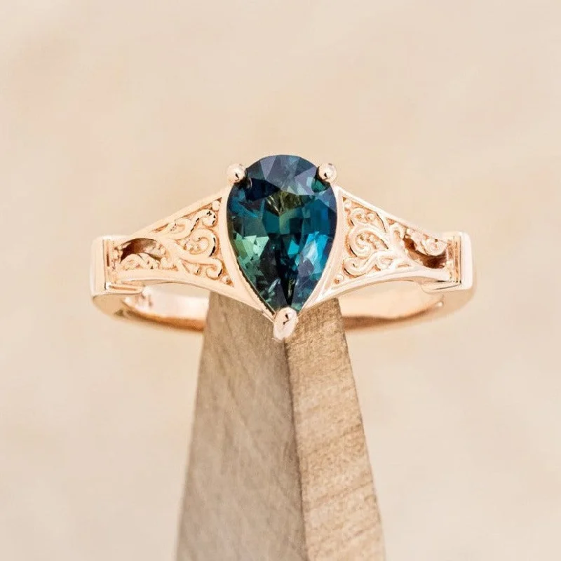 "SELENE" - ACCENTED STYLE ENGAGEMENT RING - MOUNTING ONLY - SELECT YOUR OWN STONE