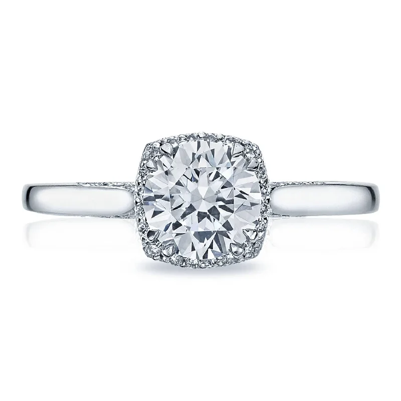 Custom - Designed Diamond Rings with Personalized EngravingsRound Bloom Engagement Ring