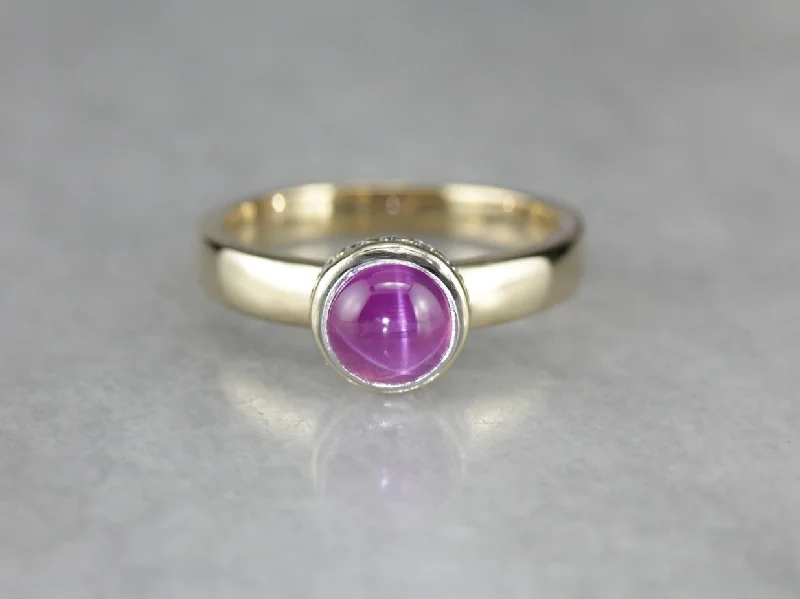 Citrine Gemstone Rings in a Modern Minimalist StyleModern Pink Star Sapphire Ring