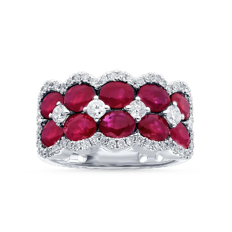 Sapphire Gemstone Rings in a Victorian - Inspired Design14K 0.69CT DIAMOND RUBY RING