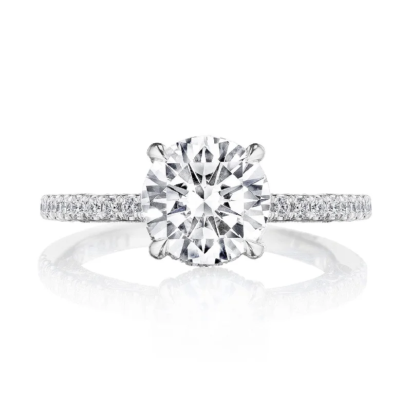 Three - Stone Diamond Rings with Princess - Cut DiamondsRound Solitaire Engagement Ring