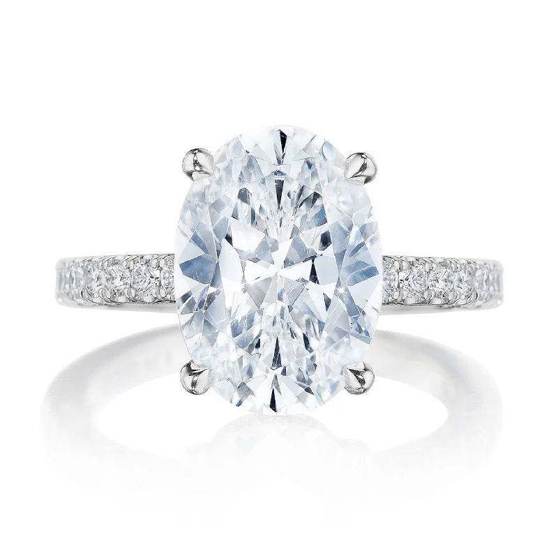 Cushion - Cut Diamond Rings with Double - Prong SettingsOval Solitaire Engagement Ring