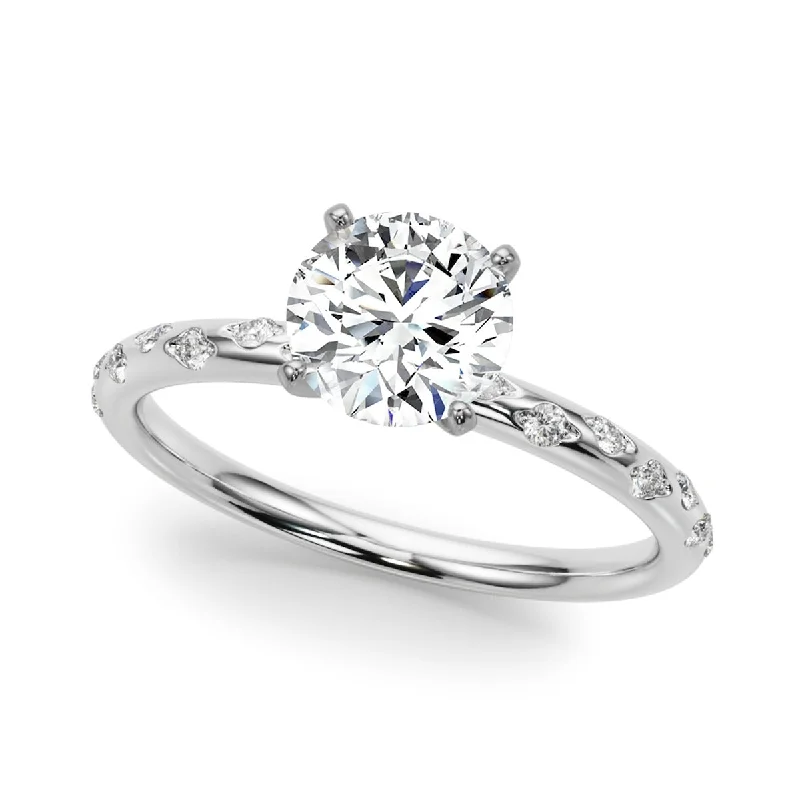 Engagement Rings with a Hidden Heart - Shaped CutoutAuriya 14k White Gold Lab Grown Round Diamond Engagement Ring 0.50 to 5.00 ct. tw. (F-G VS)