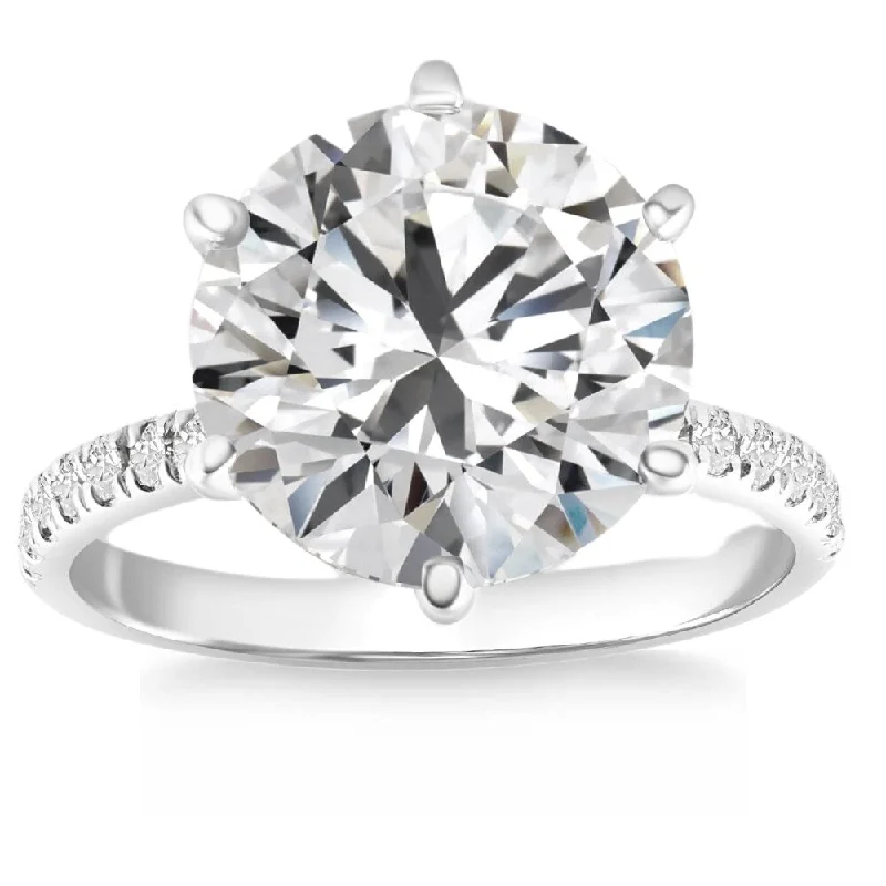 Cushion - Shaped Engagement Rings with Bead - Set DiamondsCertified 2.33Ct Diamond Engagement Ring White Gold Lab Grown