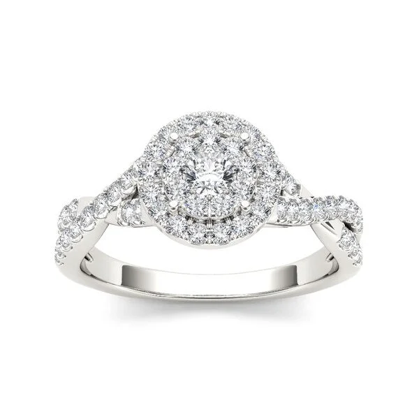 Moissanite Engagement Rings with a Sparkling Center StoneDe Couer 10k Gold 1/2ct TDW Diamond Imperial Engagement Ring