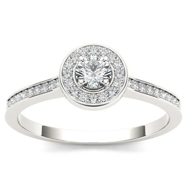 Platinum Engagement Rings with Milgrain EdgesDe Couer 10k White Gold 1ct TDW Diamond Engagement Ring