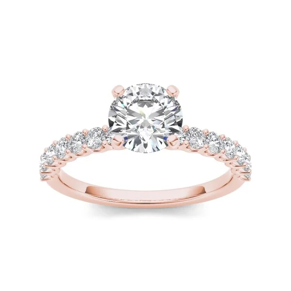 Vintage - Style Engagement Rings with Intricate ScrollworkDe Couer 14k Rose Gold 1ct TDW Diamond Engagement Ring