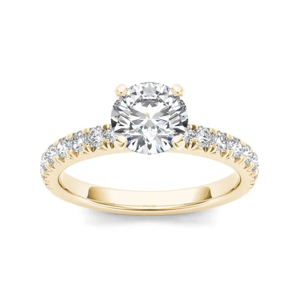 Engagement Rings with a Pavé - Set Infinity SymbolDe Couer 14k Yellow Gold 1 1/2ct TDW Diamond Classic Engagement Ring