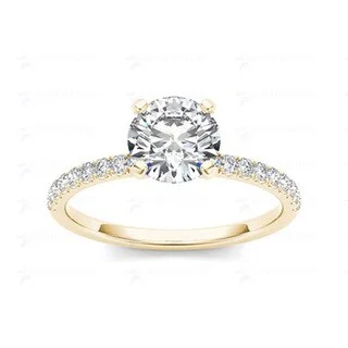 Vintage - Style Engagement Rings with Intricate ScrollworkDe Couer 14k Yellow Gold 1 1/4ct TDW Diamond Classic Engagement Ring